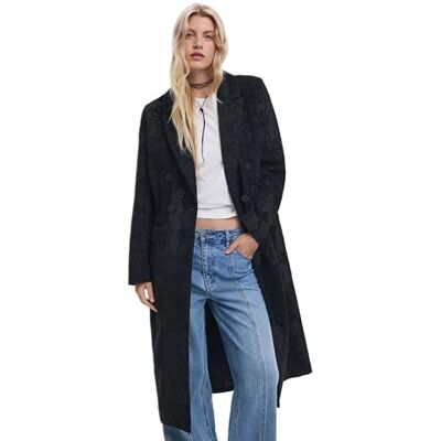 Desigual COAT_PATCH_BLACK, 2000 svart, XL, svart, XL Desigual COAT_PATCH_BLACK, 2000 svart, XL, svart, XL