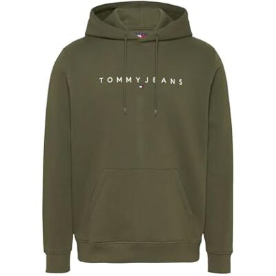Tommy Jeans herr TJM REG LINEAR LOGO HOODIE EXT DM0DM20746 pullover huvtröja, grön (Fatigue Green), XS, Grön (trötthetsgrön), XS Tommy Jeans herr TJM REG LINEAR LOGO HOODIE EXT DM0DM20746 pullover huvtröja, grön (Fatigue Green), XS, Grön (trötthetsgrön), XS