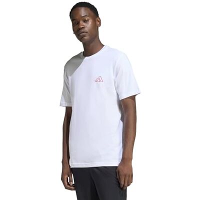 adidas Mezczyzni TRIPLE STRIPE VIBE GRAPHIC T-SHIRT, white, M adidas Mezczyzni TRIPLE STRIPE VIBE GRAPHIC T-SHIRT, white, M