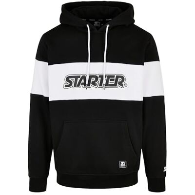 Starter Black Label Mäns startblock huvtröjor, svart/vit, S Starter Black Label Mäns startblock huvtröjor, svart/vit, S