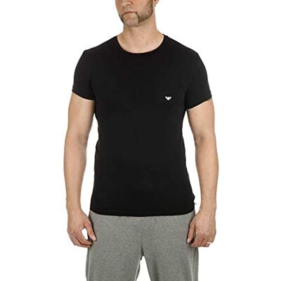 Giorgio Armani Pyjamasöverdel för män, Svart (Nero 00020), L Giorgio Armani Pyjamasöverdel för män, Svart (Nero 00020), L