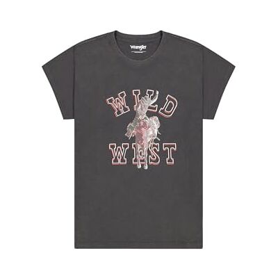 Wrangler Shrunken band te, Faded Black B, S Wrangler Shrunken band te, Faded Black B, S