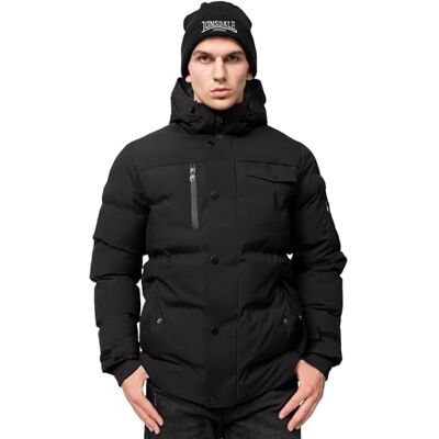 Lonsdale Mallaig jacka för män, svart/vit, XL 117497 Lonsdale Mallaig jacka för män, svart/vit, XL 117497