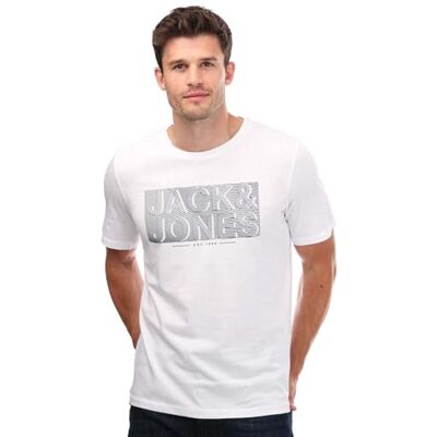JACK & JONES Jjpeter Tee Ss Crew Neck T-shirt, Vit, M JACK & JONES Jjpeter Tee Ss Crew Neck T-shirt, Vit, M