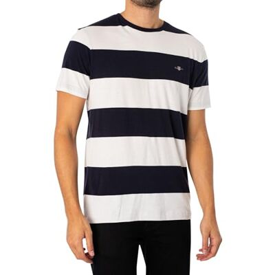 GANT BAR Stripe SS T-shirt, Äggskal, L GANT BAR Stripe SS T-shirt, Äggskal, L