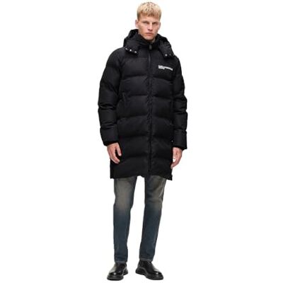KARL LAGERFELD JEANS , Herr, Lång Puffer, Regular Fit, Svart, S KARL LAGERFELD JEANS , Herr, Lång Puffer, Regular Fit, Svart, S