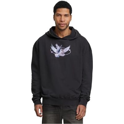 Tee Herr Vive La Liberte oversize huvtröja, Syrsvart, S Tee Herr Vive La Liberte oversize huvtröja, Syrsvart, S