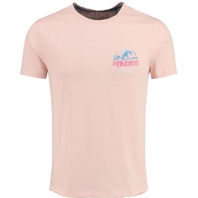 KEY LARGO KEYLARGO Män T-shirts MT Sound Round, Rökig rosa (1326), XXL KEY LARGO KEYLARGO Män T-shirts MT Sound Round, Rökig rosa (1326), XXL