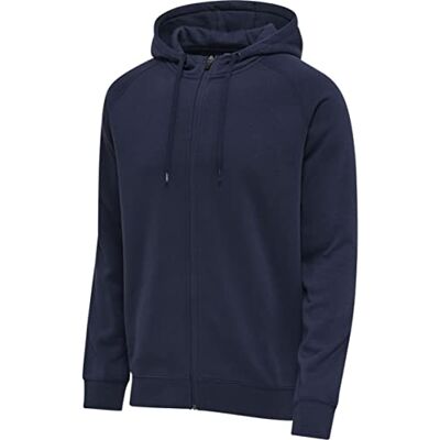 hummel HML klassisk huvtröja med dragkedja, röd, marinblå, storlek 5XL hummel HML klassisk huvtröja med dragkedja, röd, marinblå, storlek 5XL