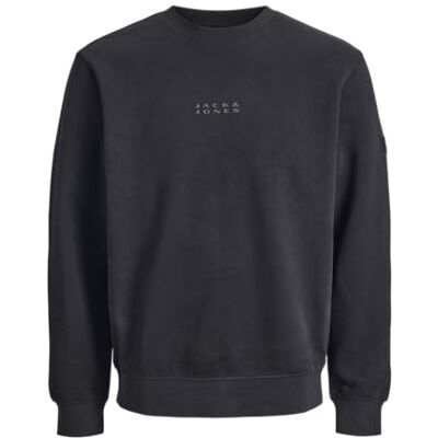 JACK & JONES Jcopoint Sweat Badge Crew Neck Bf, svart, M JACK & JONES Jcopoint Sweat Badge Crew Neck Bf, svart, M