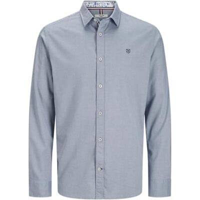 JACK & JONES Jprblamontpellier detalj L/S skjorta Smu, Chambray Blue, L JACK & JONES Jprblamontpellier detalj L/S skjorta Smu, Chambray Blue, L