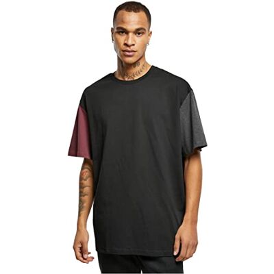Urban Classics Ekologisk överdimensionerad färgblock T-shirt män t-shirt svart basics, hållbarhet, svart, L Urban Classics Ekologisk överdimensionerad färgblock T-shirt män t-shirt svart basics, hållbarhet, svart, L