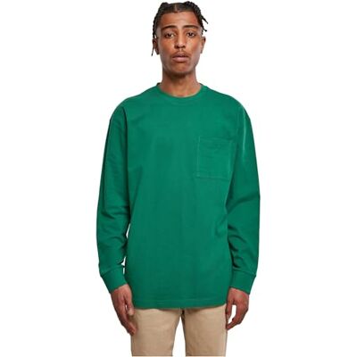 Urban Classics Långärmad T-shirt för män, med bröstficka, tungt tyg, tung överdimensionerad ficka långärmad, finns i 4 färger, storlekar XS – 5XL, Grön, XS Urban Classics Långärmad T-shirt för män, med bröstficka, tungt tyg, tung överdimensionerad ficka långärmad, finns i 4 färger, storlekar XS – 5XL, Grön, XS