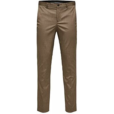 SELECTED HOMME BLACK Herr Slhslim-mylologan Camel TRS B Noos Tuxedo byxor, Kamel, 42 SE SELECTED HOMME BLACK Herr Slhslim-mylologan Camel TRS B Noos Tuxedo byxor, Kamel, 42 SE