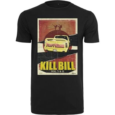MERCHCODE T-shirt för män Kill Bill Wagon Tee normal passform, S, svart, S MERCHCODE T-shirt för män Kill Bill Wagon Tee normal passform, S, svart, S