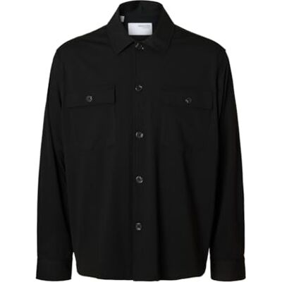 SELECTED HOMME Långärmad herrtröja, svart, M SELECTED HOMME Långärmad herrtröja, svart, M