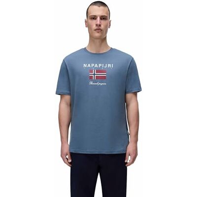 Napapijri Sese T-shirt med kort ärm, Stormy Weat G1y, M Napapijri Sese T-shirt med kort ärm, Stormy Weat G1y, M