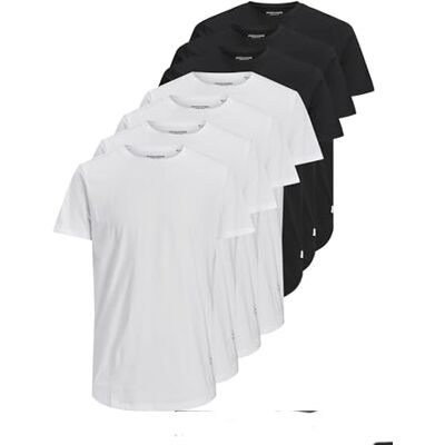 JACK & JONES T-shirt för män 7-pack ekologisk bomull JACK & JONES T-shirt för män 7-pack ekologisk bomull