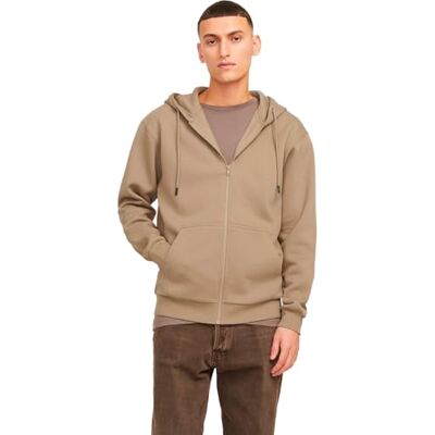 JACK & JONES Regular fit huvjacka huvtröja med dragkedja, enfärgad, dragkedja, tröja, jJEBRADLEY, Koriander, S JACK & JONES Regular fit huvjacka huvtröja med dragkedja, enfärgad, dragkedja, tröja, jJEBRADLEY, Koriander, S