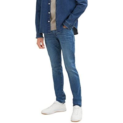 TOM TAILOR Herr Troy Slim Jeans 1035649, 10119 Used Mid Stone Blue Denim, 30W / 30L TOM TAILOR Herr Troy Slim Jeans 1035649, 10119 Used Mid Stone Blue Denim, 30W / 30L