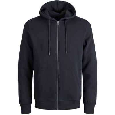 JACK & JONES JACK&JONES PLUS JJEBRADLEY Sweat Zip Hood NOOS PLS, svart, 5XL/Stor JACK & JONES JACK&JONES PLUS JJEBRADLEY Sweat Zip Hood NOOS PLS, svart, 5XL/Stor