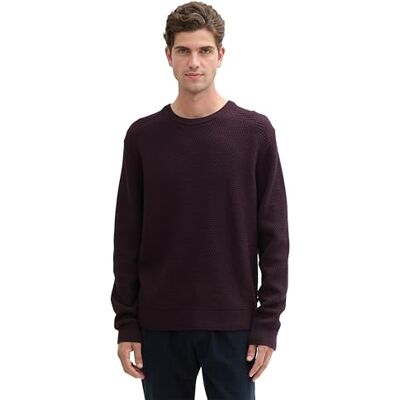 TOM TAILOR herrtröja, 36919 – marinblå lila struktur Twotone, XXL TOM TAILOR herrtröja, 36919 – marinblå lila struktur Twotone, XXL
