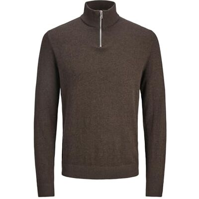 JACK & JONES Jjeemil stickad halv dragkedja Noos stickad tröja, Mulch, XS JACK & JONES Jjeemil stickad halv dragkedja Noos stickad tröja, Mulch, XS