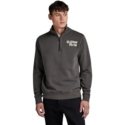 G-STAR RAW Färgade plagg för män med grafisk skipper Sw. Tröja, Svart (Dk Black Gd D24666-d249-b564), XS G-STAR RAW Färgade plagg för män med grafisk skipper Sw. Tröja, Svart (Dk Black Gd D24666-d249-b564), XS