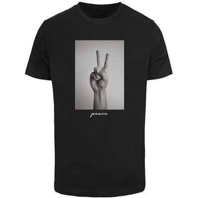 Tee T-shirt för män fredstecken, svart, XXL Tee T-shirt för män fredstecken, svart, XXL