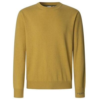 Pepe Jeans herr Andre Crew Neck Stickat, Gul (CAST Gul), M, Gul (gjutgul), M Pepe Jeans herr Andre Crew Neck Stickat, Gul (CAST Gul), M, Gul (gjutgul), M