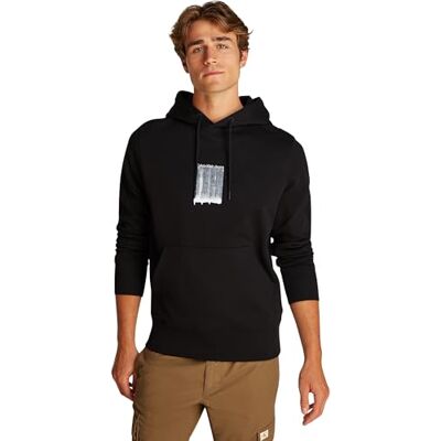 Calvin CK JEANS herr BRUSH STROKE GRAPHIC HOODIE J30J327525, svart (svart (svart), M, Svart (k svart), M Calvin CK JEANS herr BRUSH STROKE GRAPHIC HOODIE J30J327525, svart (svart (svart), M, Svart (k svart), M