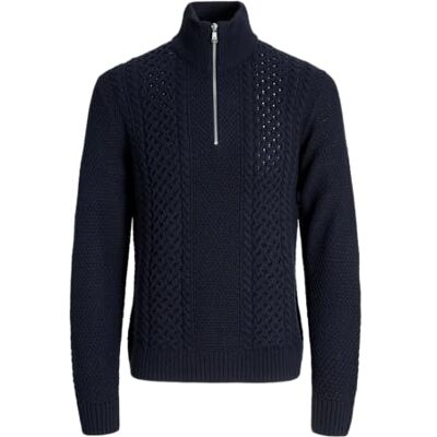 JACK & JONES Jjpaul stickad halv dragkedja, Sky Captain, L JACK & JONES Jjpaul stickad halv dragkedja, Sky Captain, L