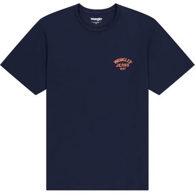 Wrangler Herr liten logo T-shirt, marinblå, M Wrangler Herr liten logo T-shirt, marinblå, M
