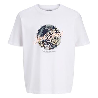 JACK & JONES Jjhonolulu form Tee Ss Crew Neck, Ljus vit, XS JACK & JONES Jjhonolulu form Tee Ss Crew Neck, Ljus vit, XS