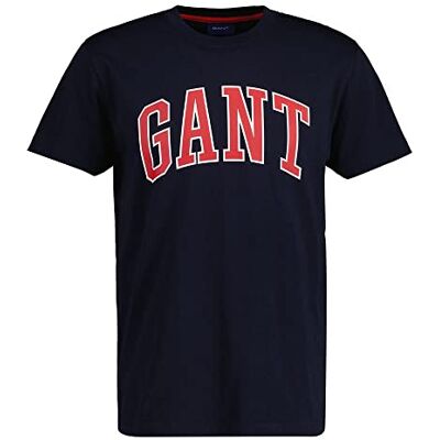 GANT MD T-shirt för män, Evening Blue, standard, Kvällsblå, M GANT MD T-shirt för män, Evening Blue, standard, Kvällsblå, M