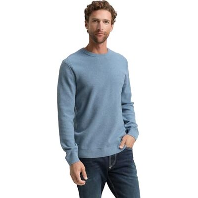 TOM TAILOR herrtröja, 39094 – Faded Blue Melange, M TOM TAILOR herrtröja, 39094 – Faded Blue Melange, M