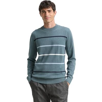 TOM TAILOR herrtröja, 39985 – Stormy Teal Multicolor Stripe, M TOM TAILOR herrtröja, 39985 – Stormy Teal Multicolor Stripe, M