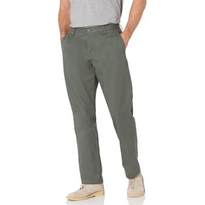 Amazon Essentials Classic-Fit Wrinkle-Resistant Flat-Framsida Chino Pant Slip, grön (oliv), W34/L36 (tillverkarens storlek: 34W x 36L) Amazon Essentials Classic-Fit Wrinkle-Resistant Flat-Framsida Chino Pant Slip, grön (oliv), W34/L36 (tillverkarens storlek: 34W x 36L)