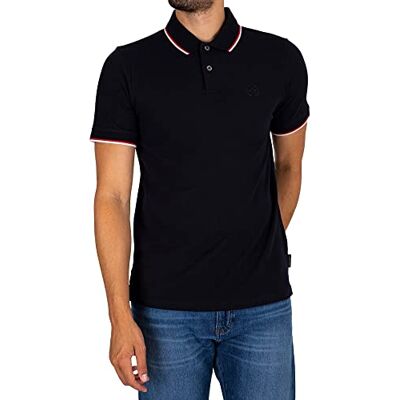 Giorgio Armani Herr Double Stripe pikétröja, BLÅ, XS Giorgio Armani Herr Double Stripe pikétröja, BLÅ, XS