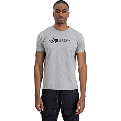 Alpha Industries Alpha Label T 2-pack T-shirt för herrar Grey.Heat/Rep.Blue Alpha Industries Alpha Label T 2-pack T-shirt för herrar Grey.Heat/Rep.Blue