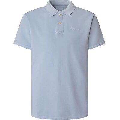 Pepe Jeans Oliver GD pikétröja för män, blekblå, XS, Bleach blå, XS Pepe Jeans Oliver GD pikétröja för män, blekblå, XS, Bleach blå, XS