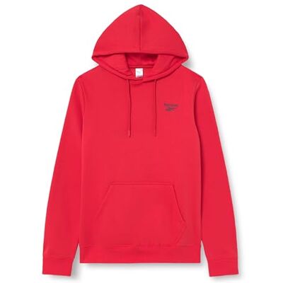 Reebok Herr Noah Small Logo Hoody Sweatshirt med huva, Vector Red, XS Reebok Herr Noah Small Logo Hoody Sweatshirt med huva, Vector Red, XS