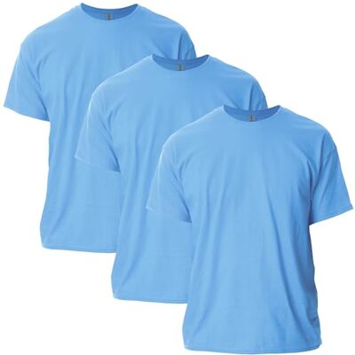 Gildan T-shirt för män (förpackning med 3), Carolina Blue (3-pack), M Gildan T-shirt för män (förpackning med 3), Carolina Blue (3-pack), M