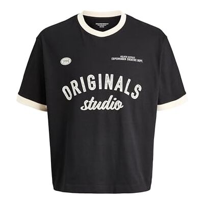 JACK & JONES Jorcambridge brottare främre tee Ss Cn, svart, L JACK & JONES Jorcambridge brottare främre tee Ss Cn, svart, L