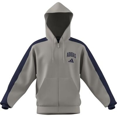 adidas Mezczyzni COLLEGIATE FLEECE FULL-ZIP, wonder alumina/dark blue, S adidas Mezczyzni COLLEGIATE FLEECE FULL-ZIP, wonder alumina/dark blue, S