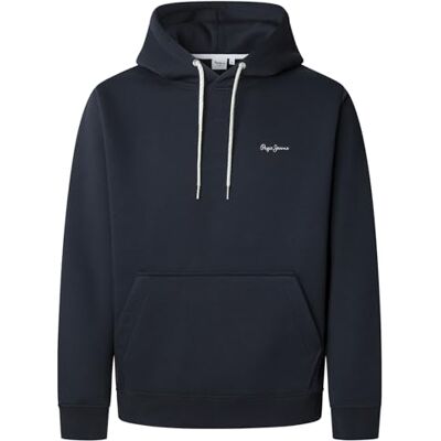 Pepe Jeans herr MACBETH liten logotyp vanlig huvtröja tröja, blå (DULWICH BLUE), S, Blå (Dulwich blå), S Pepe Jeans herr MACBETH liten logotyp vanlig huvtröja tröja, blå (DULWICH BLUE), S, Blå (Dulwich blå), S