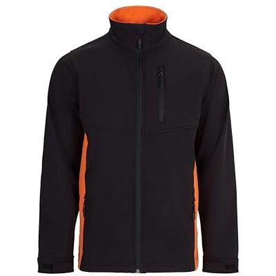 VELILLA 106004, tvåfärgad mjuk skaljacka, svart och orange, storlek 2XL, Svart och orange, XXL VELILLA 106004, tvåfärgad mjuk skaljacka, svart och orange, storlek 2XL, Svart och orange, XXL