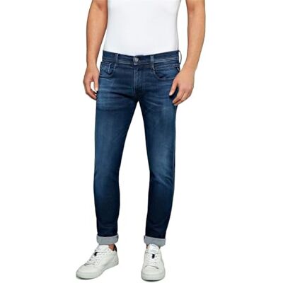 Replay herr Jeans Anbass Hyper Cloud Byxor, Blå (Dark Blue 0072), 38W / 32L Replay herr Jeans Anbass Hyper Cloud Byxor, Blå (Dark Blue 0072), 38W / 32L