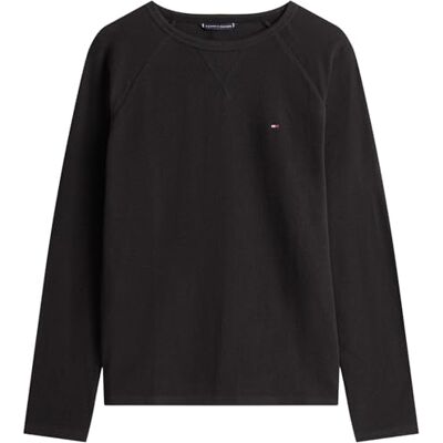 Tommy Hilfiger herr WAFFLE LS TOP UM0UM03816 L/S t-shirt, svart, M, svart (svart), M Tommy Hilfiger herr WAFFLE LS TOP UM0UM03816 L/S t-shirt, svart, M, svart (svart), M