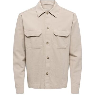 Only & Sons Onscolt Reg L/S 0570 Shirt Noos, String, XS Only & Sons Onscolt Reg L/S 0570 Shirt Noos, String, XS